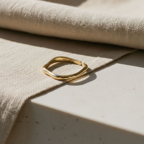 AQUA - 925 Sterling Silver Minimalist Ring
