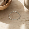 MONARCH - 925 Sterling Silver Cuban Chain Bracelet