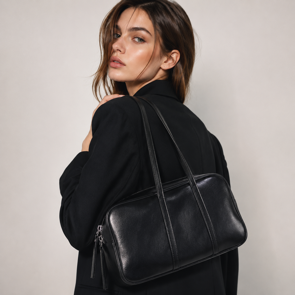 CELINE - Genuine Leather Boston Bag