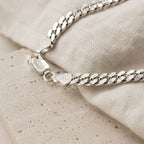 MONARCH - 925 Sterling Silver Cuban Chain Bracelet