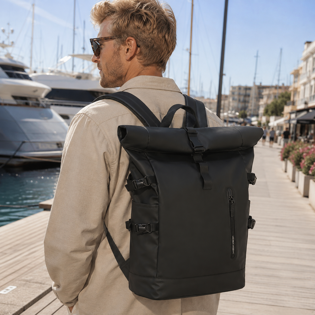 HK ROUTIER 30L - Wasserdichter Oxford Rolltop-Rucksack