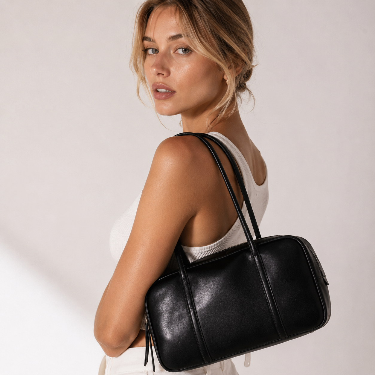 CELINE - Genuine Leather Boston Bag