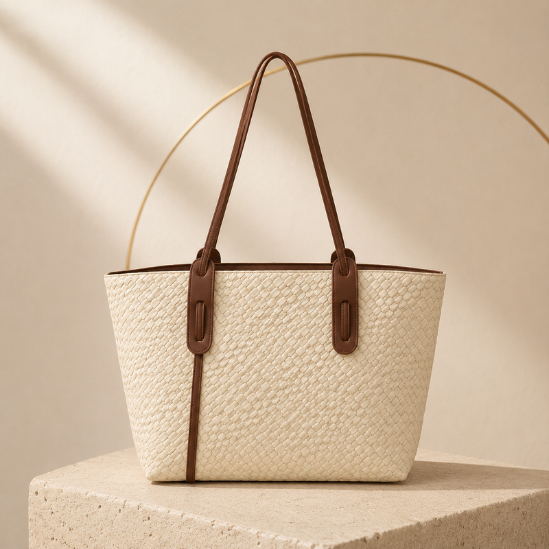 ARDÈNE - Structured Vegan Leather Tote Bag