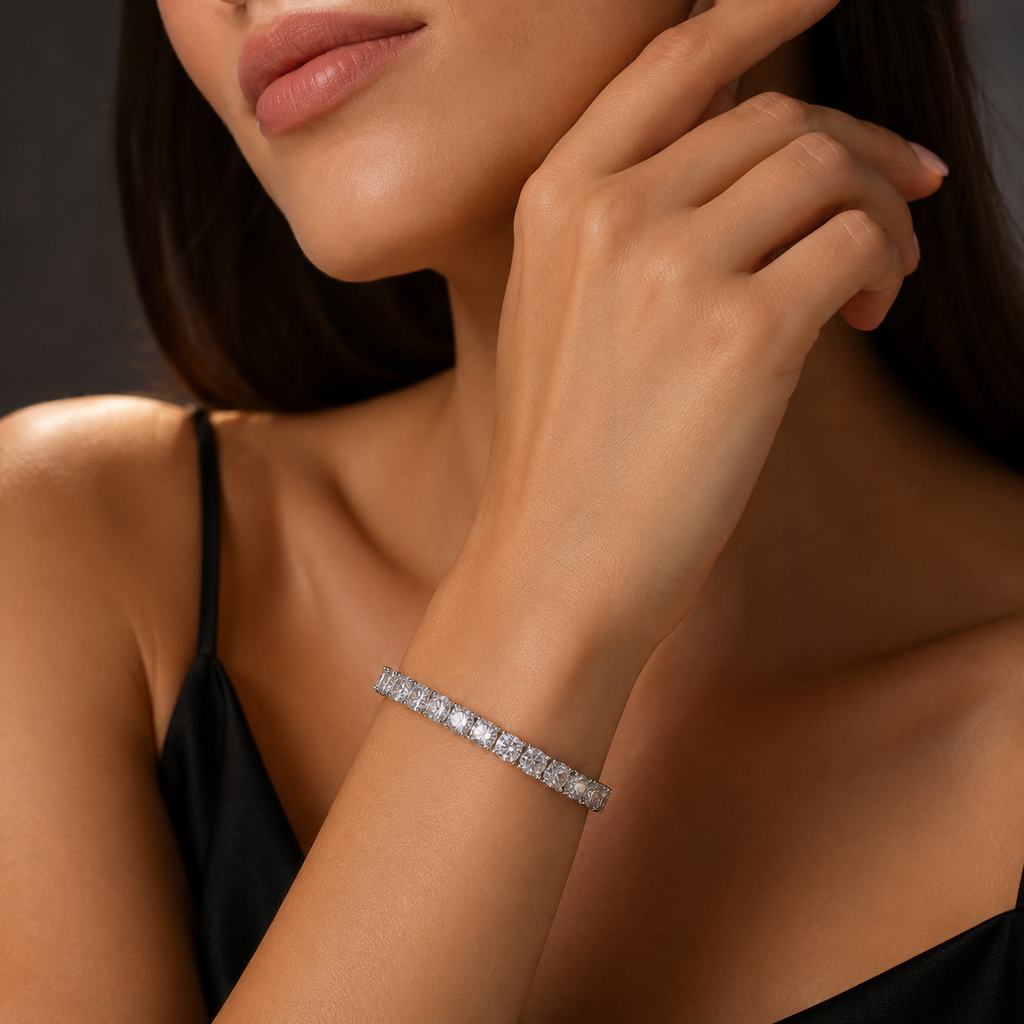 DESIRE - White Gold-Filled Tennis Bracelet