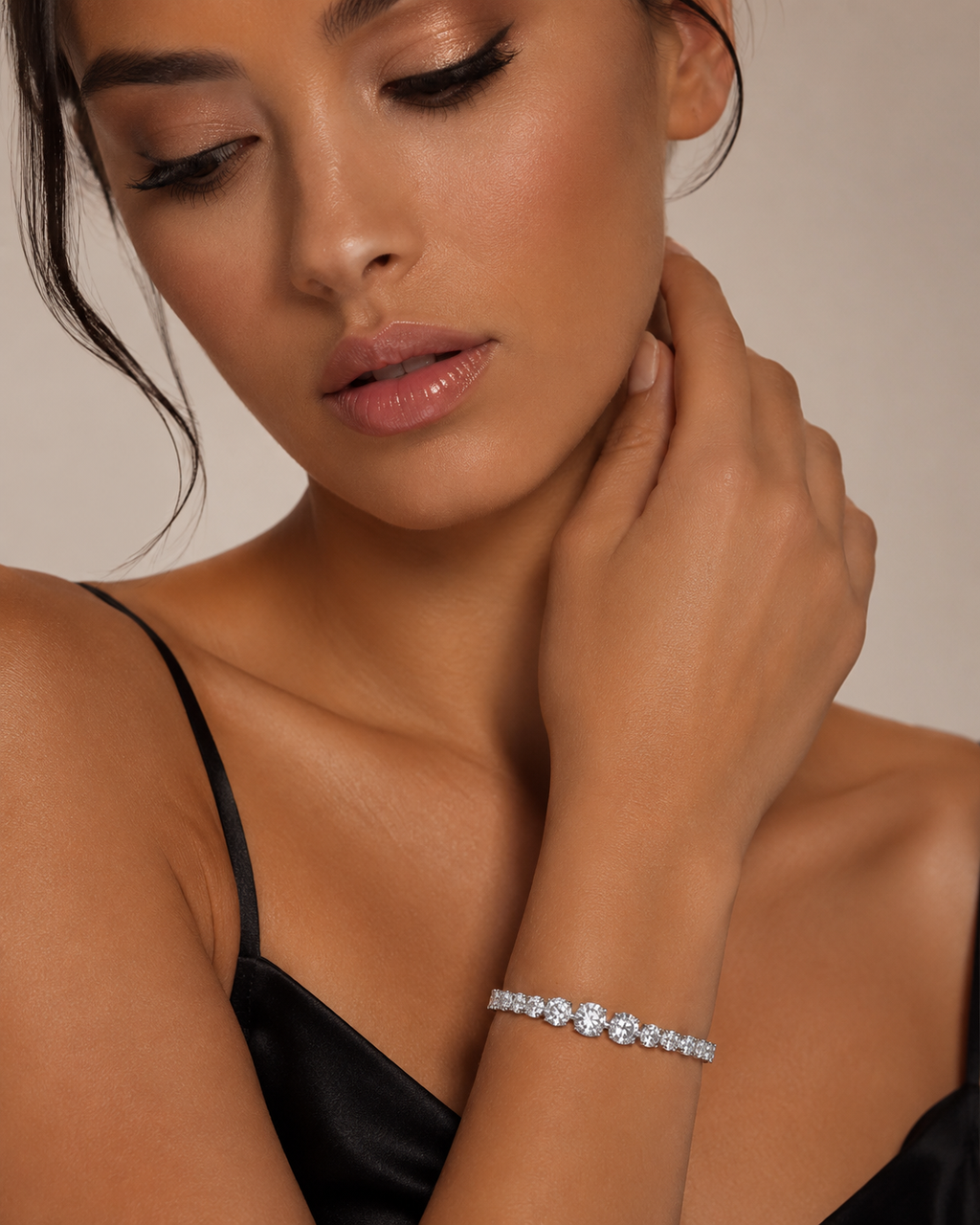 DESIRE - White Gold-Filled Tennis Bracelet