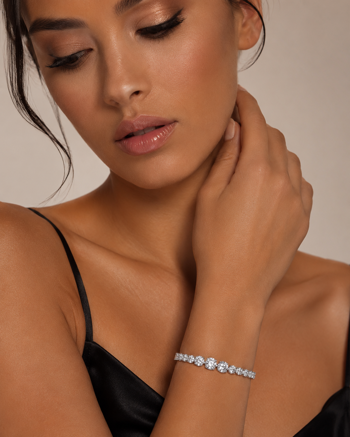 DESIRE - White Gold-Filled Tennis Bracelet