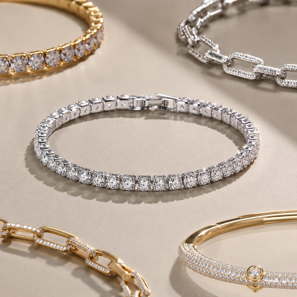 LORRAINE - 925 Sterling Silver Tennis Bracelet