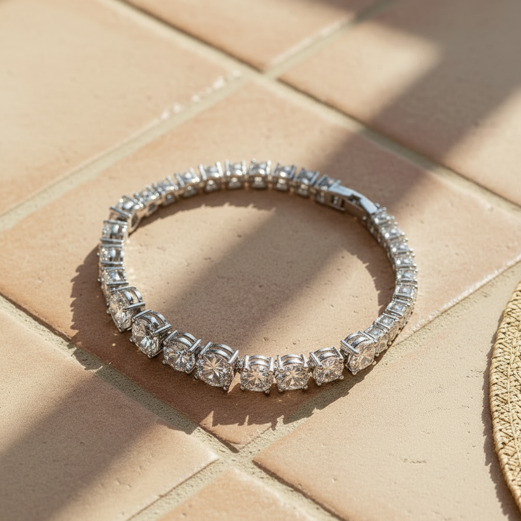 DESIRE - White Gold-Filled Tennis Bracelet