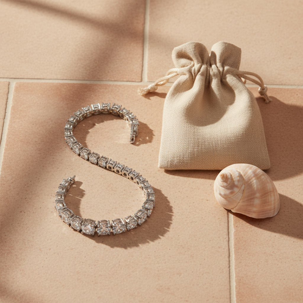 DESIRE - White Gold-Filled Tennis Bracelet