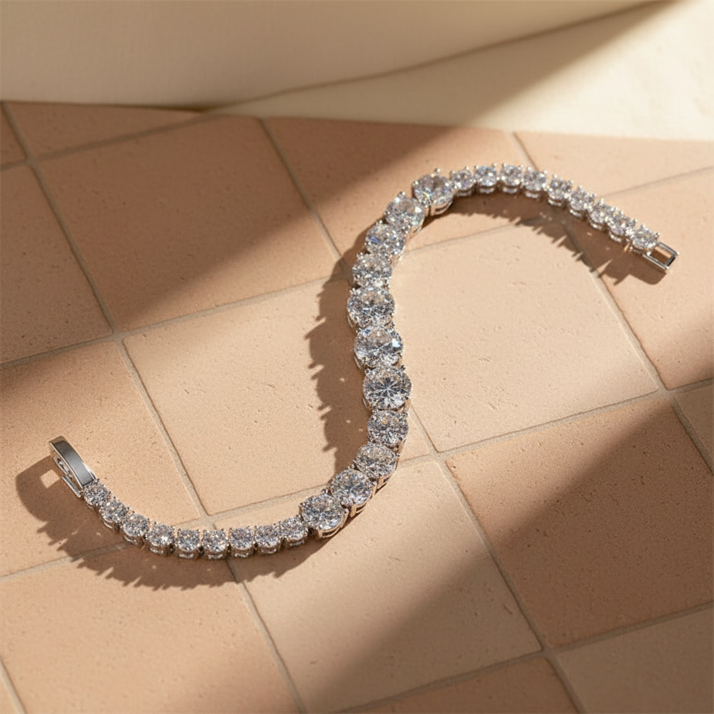DESIRE - White Gold-Filled Tennis Bracelet