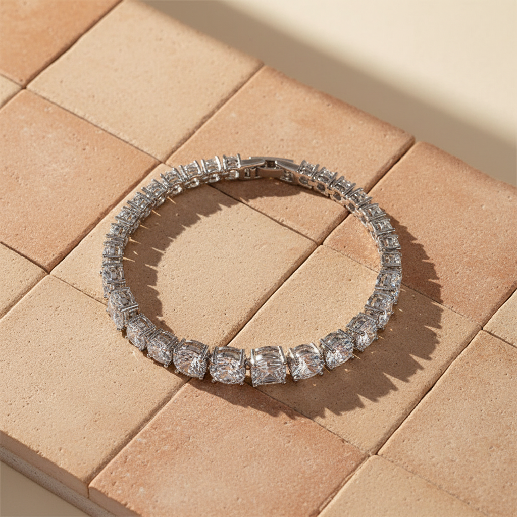 DESIRE - White Gold-Filled Tennis Bracelet