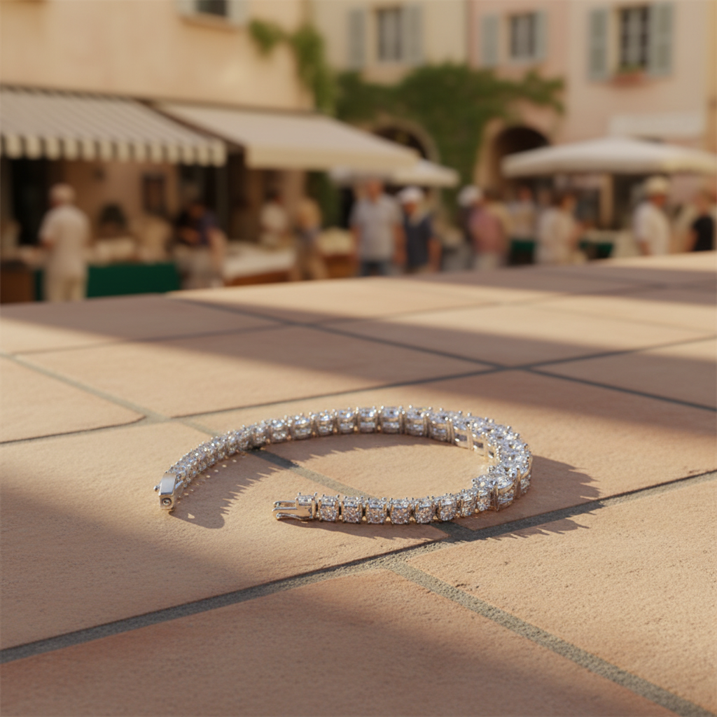 DESIRE - White Gold-Filled Tennis Bracelet