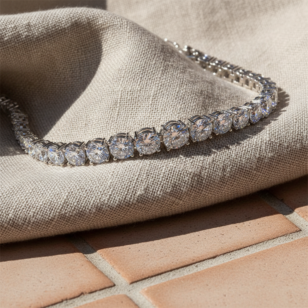 DESIRE - White Gold-Filled Tennis Bracelet