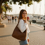 MAËVA - Vegane Schultertasche aus Leder