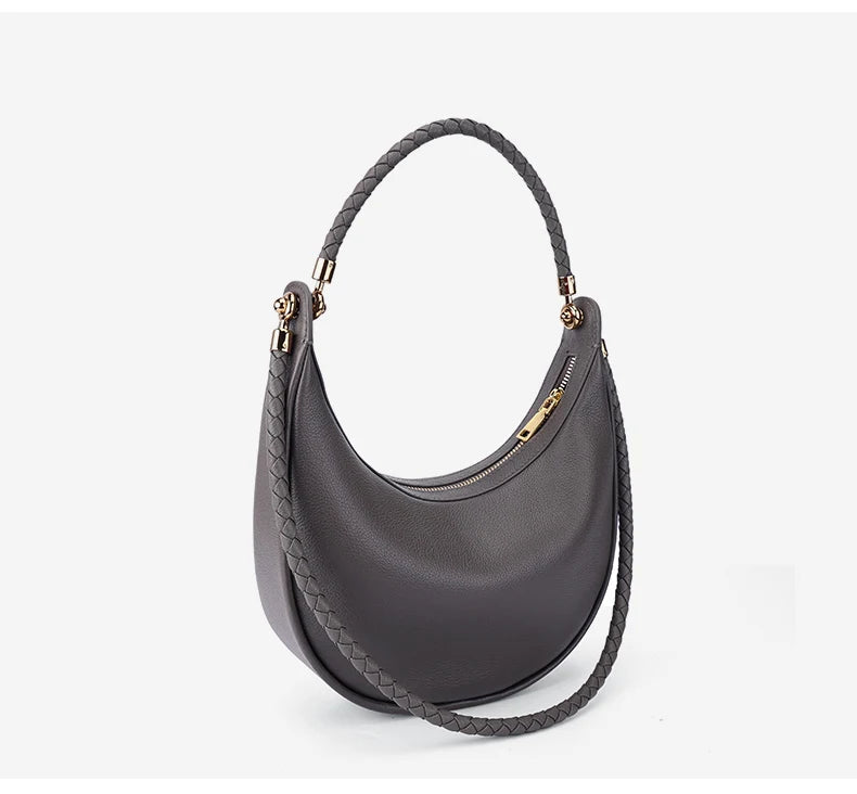 SÉLÈNE - Genuine Leather Crescent Bag