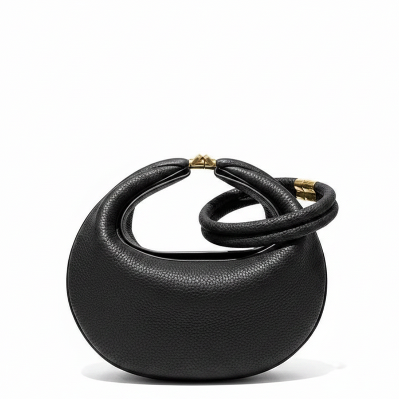VIVIENNE - Genuine Leather Half-Moon Bag