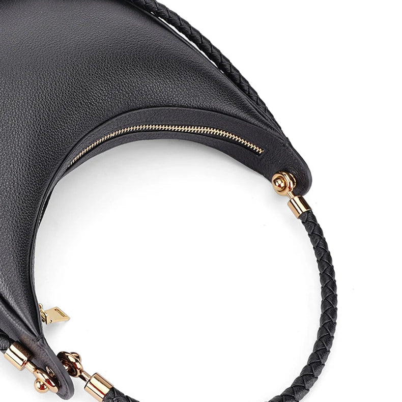 SÉLÈNE - Genuine Leather Crescent Bag