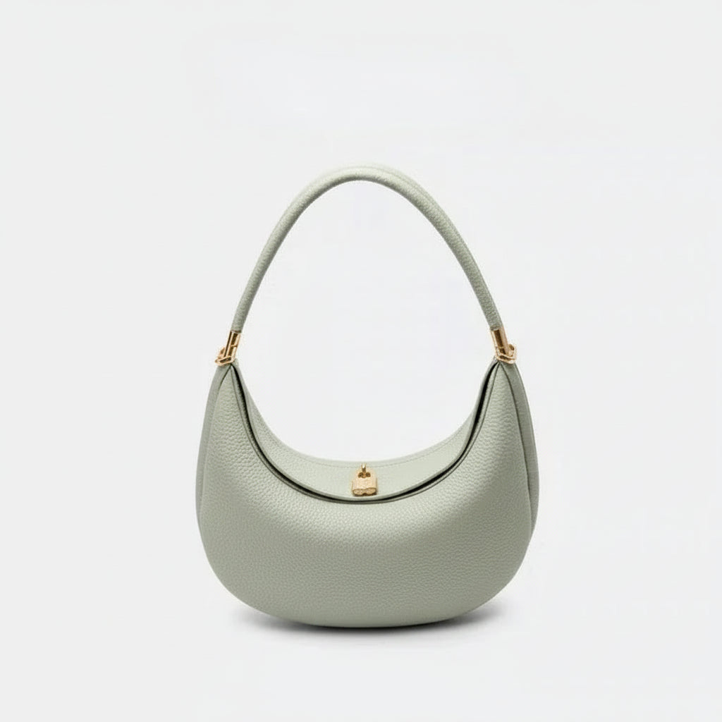 VIVIENNE - Genuine Leather Half-Moon Bag