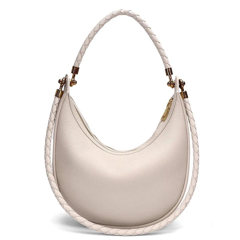 SÉLÈNE - Genuine Leather Crescent Bag