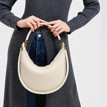 SÉLÈNE - Genuine Leather Crescent Bag