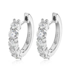 ARYA - 925 Sterling Silver Moissanites Hoop Earrings