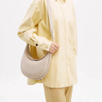 VIVIENNE - Genuine Leather Half-Moon Bag