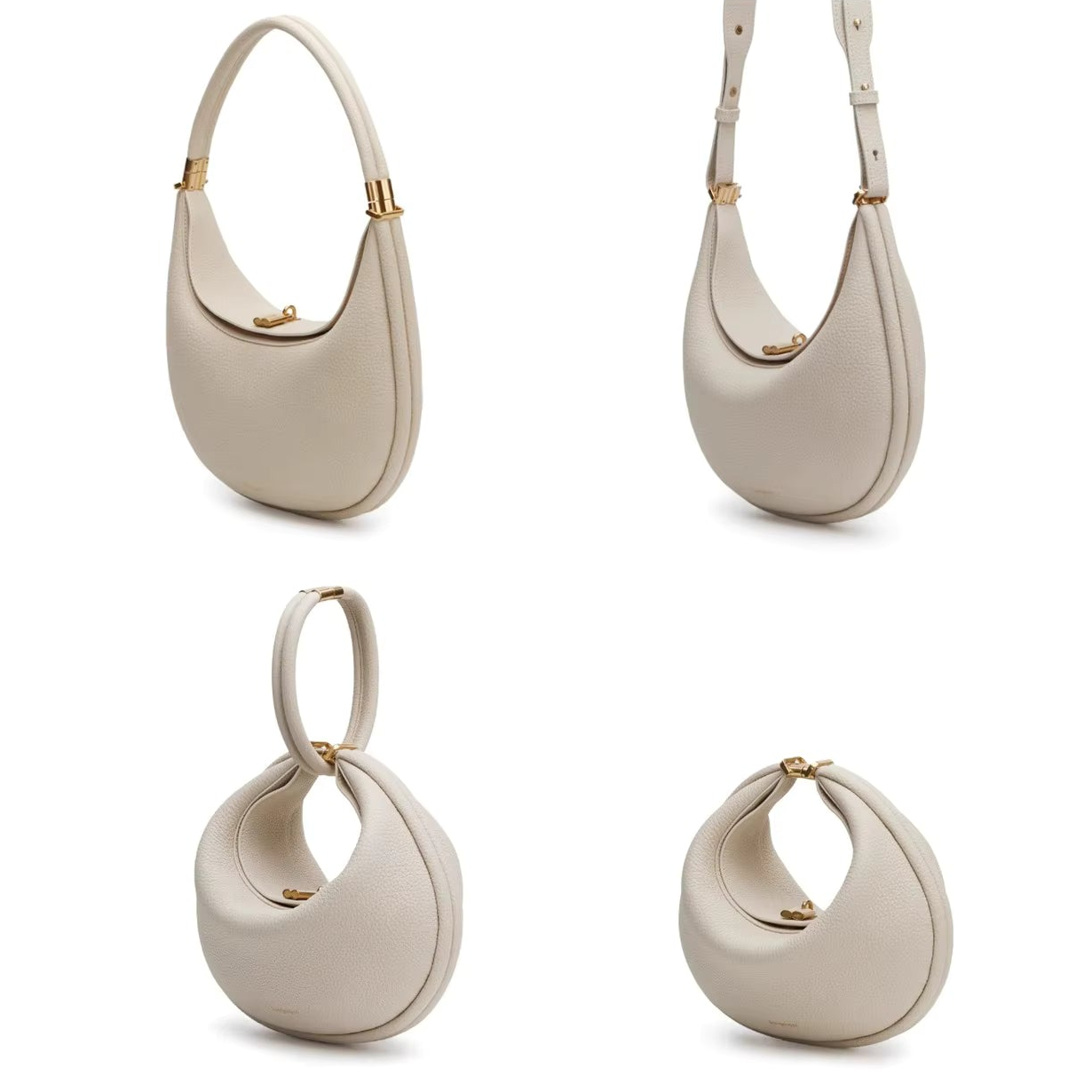 VIVIENNE - Genuine Leather Half-Moon Bag