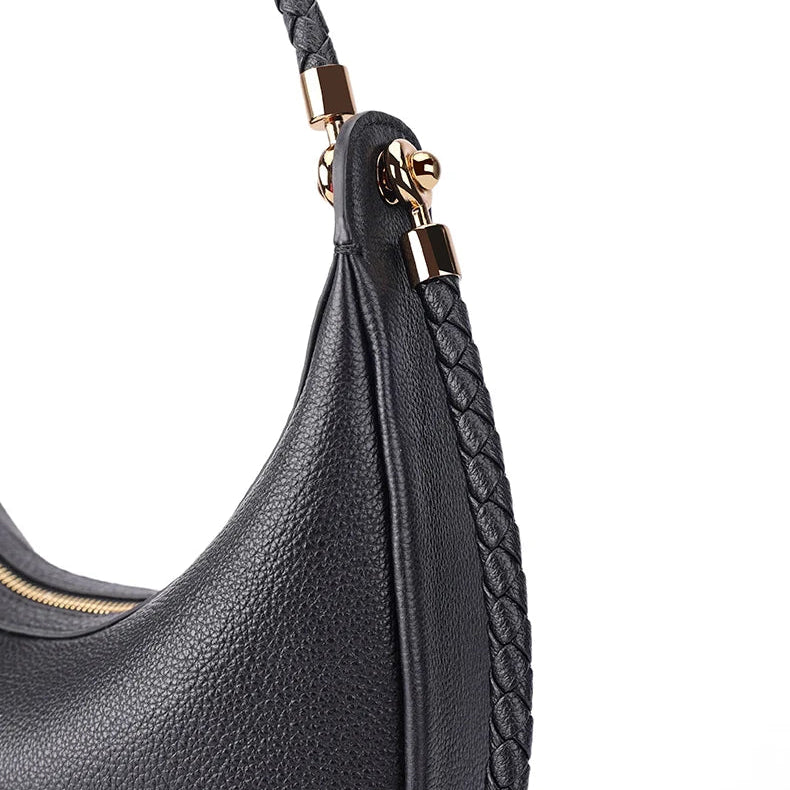 SÉLÈNE - Genuine Leather Crescent Bag