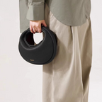 VIVIENNE - Genuine Leather Half-Moon Bag