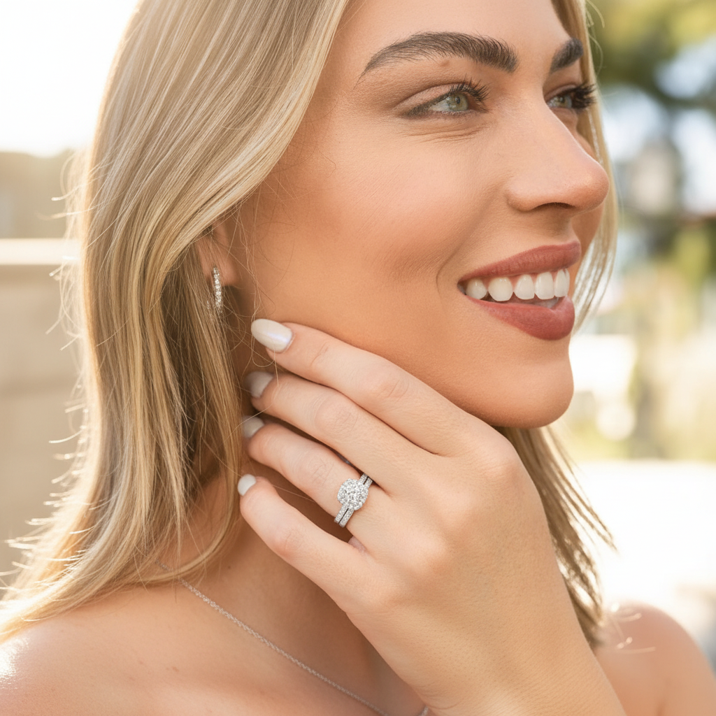 TOUJOURS - 925 Sterling Silver Ring Set