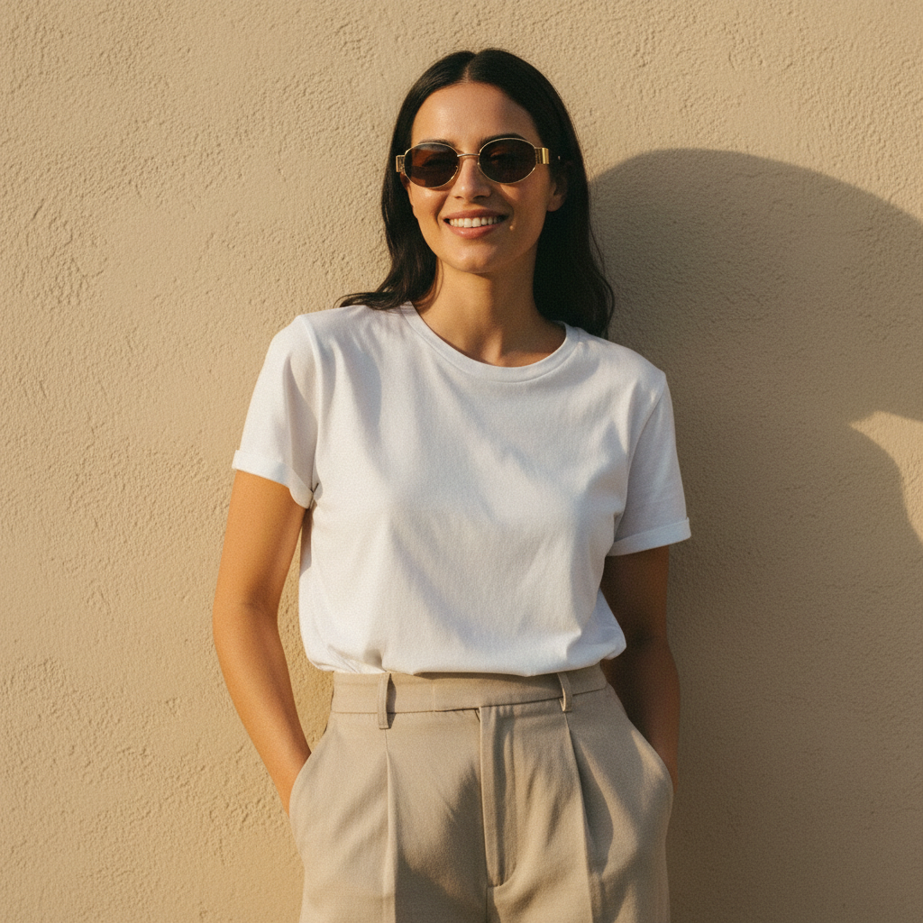 AMARETTO - Metal Temple Oval Sunglasses