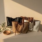 ARDÈNE - Woven Vegan Leather Structured Tote Bag