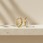 ARYA - 925 Sterling Silver Moissanites Hoop Earrings