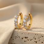 ARYA - 925 Sterling Silver Moissanites Hoop Earrings