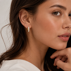 ARYA - 925 Sterling Silver Moissanites Hoop Earrings