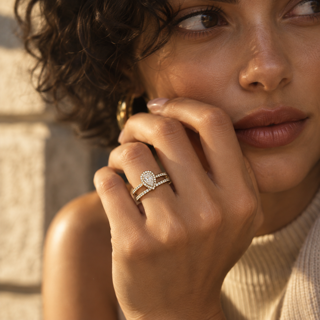 AURÉLIA - 18K Gold Vermeil & 925 Sterling Ring Set