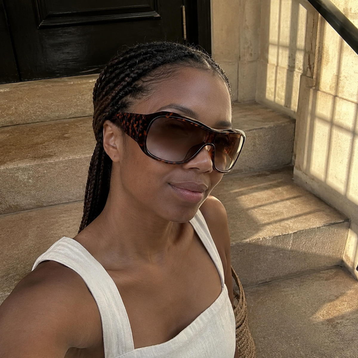 AURORE - Oversized Shield Sunglasses UV400