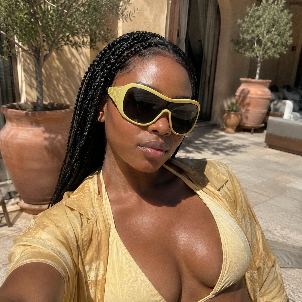 AURORE - Oversized Shield Sunglasses UV400