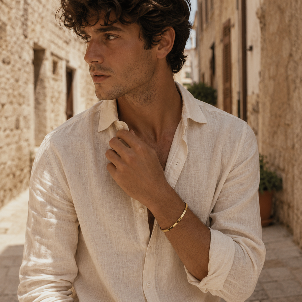BASIQUE - 18k Gold Vermeil Stainless Steel Bracelet
