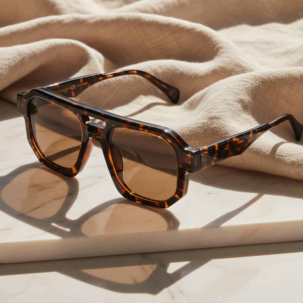 BASSLINE - Lunettes de soleil rectangulaires en CR-39