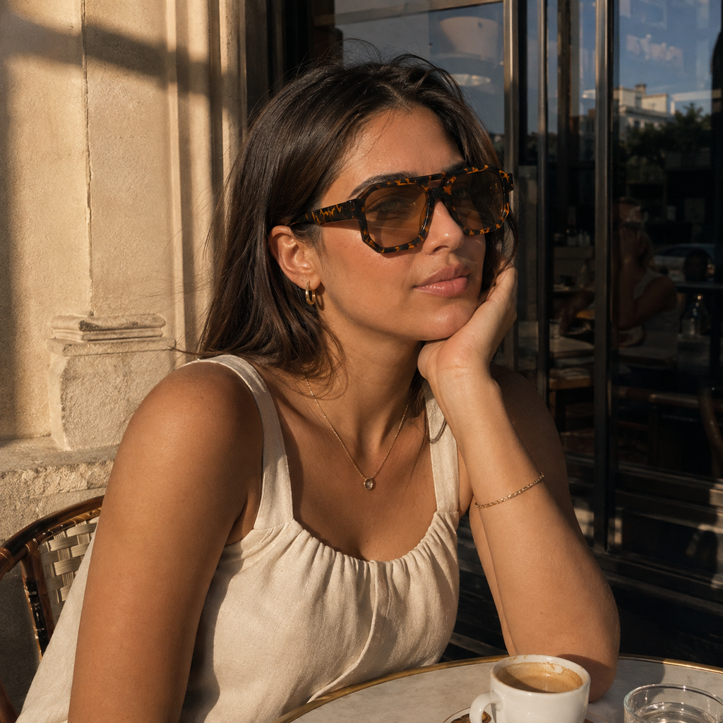 BASSLINE - Lunettes de soleil rectangulaires en CR-39