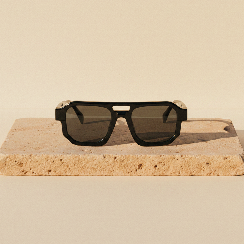 BASSLINE - Lunettes de soleil rectangulaires en CR-39