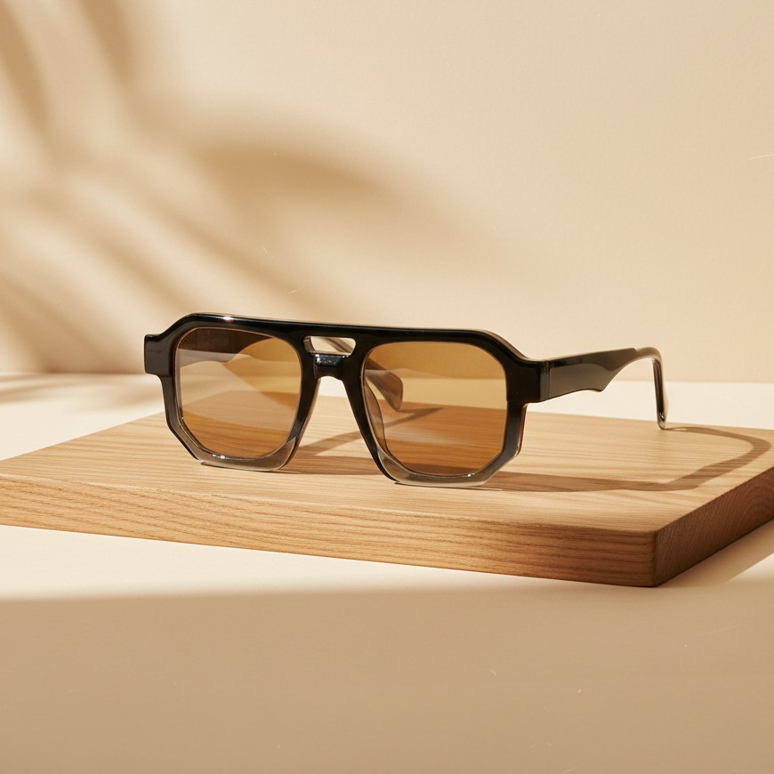 BASSLINE - Lunettes de soleil rectangulaires en CR-39