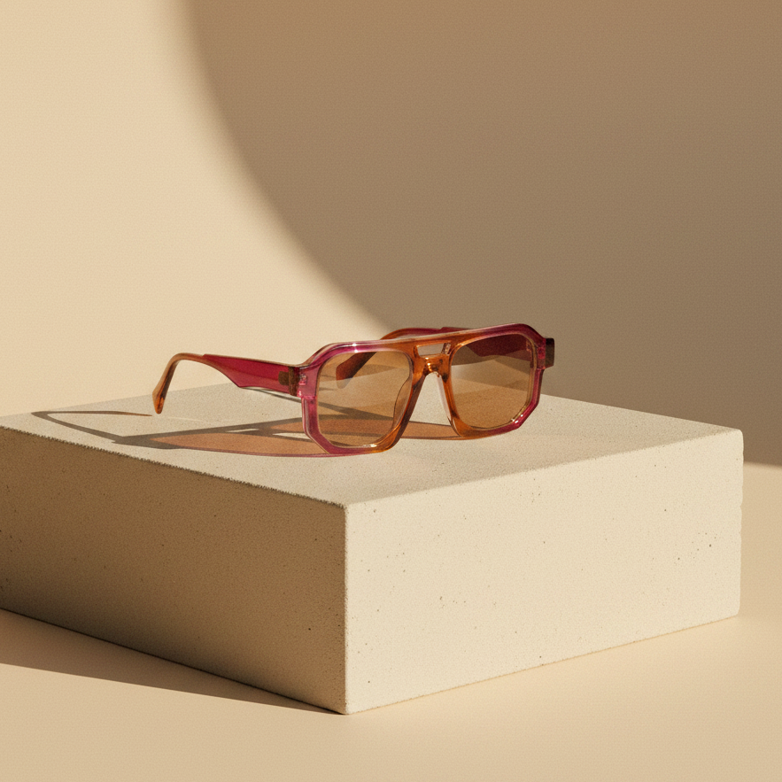 BASSLINE - Lunettes de soleil rectangulaires en CR-39