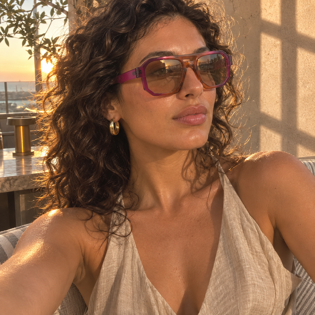 BASSLINE - Lunettes de soleil rectangulaires en CR-39