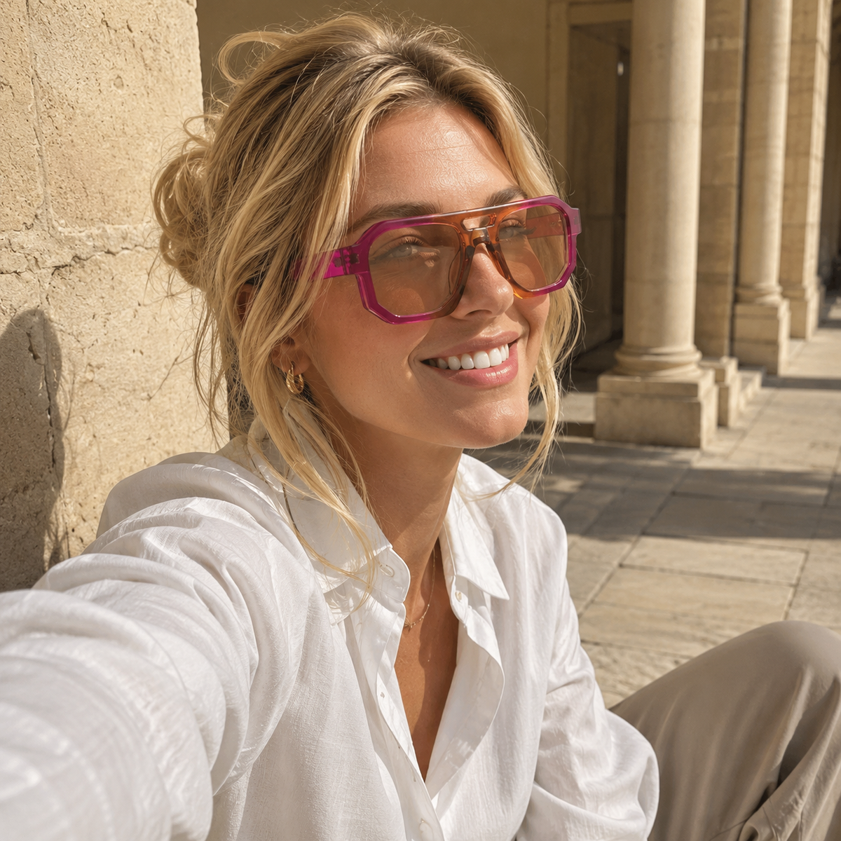BASSLINE - Lunettes de soleil rectangulaires en CR-39