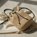 CAPRI - Woven Straw Bucket Bag