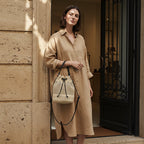 CAPRI - Woven Straw Bucket Bag
