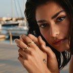 CELESTE - Thick 18K Gold Vermeil  925 Sterling Silver Curved Ring
