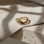 CELESTE - Thick 18K Gold Vermeil  925 Sterling Silver Curved Ring